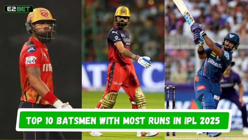 Top 10 Batsmen with Most Runs in IPL 2025