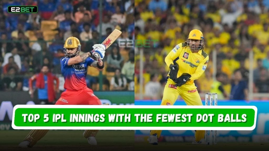 IPL Innings with the Fewest Dot Balls