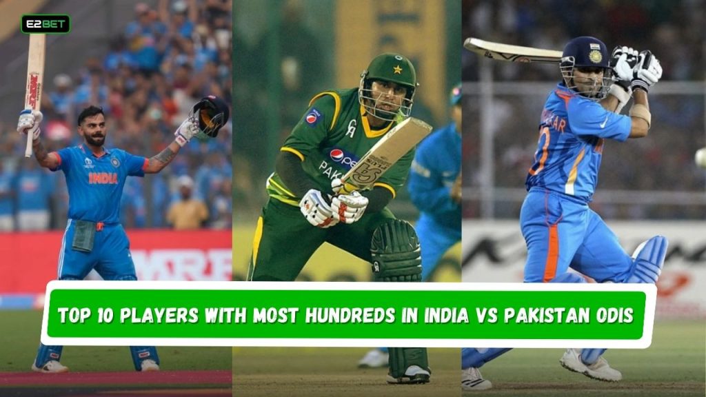 Most Hundreds in India vs Pakistan ODIs